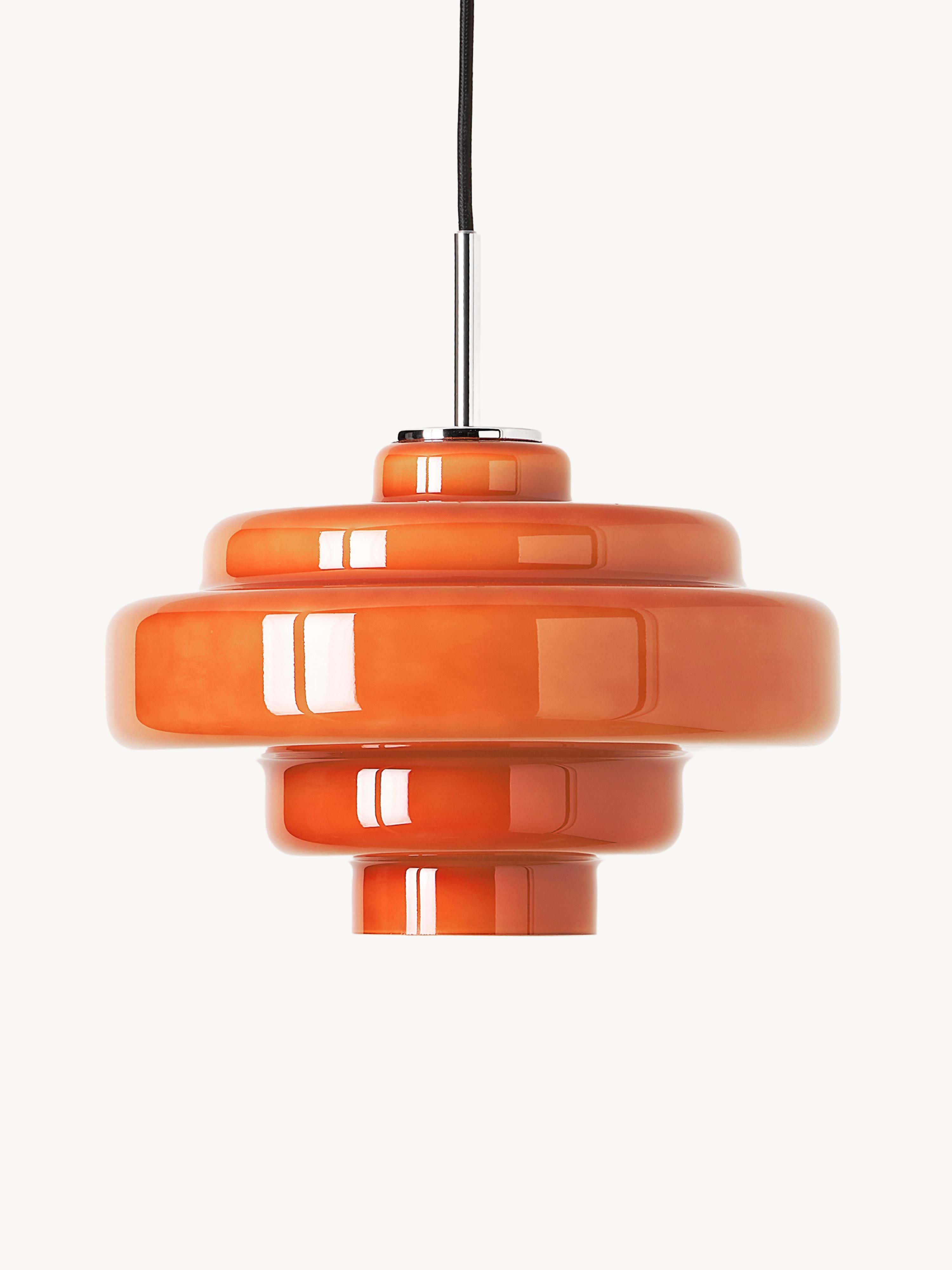 Koloro Elegant Retro Glass Pendant Light – Adjustable Length for Living Room & Hallway