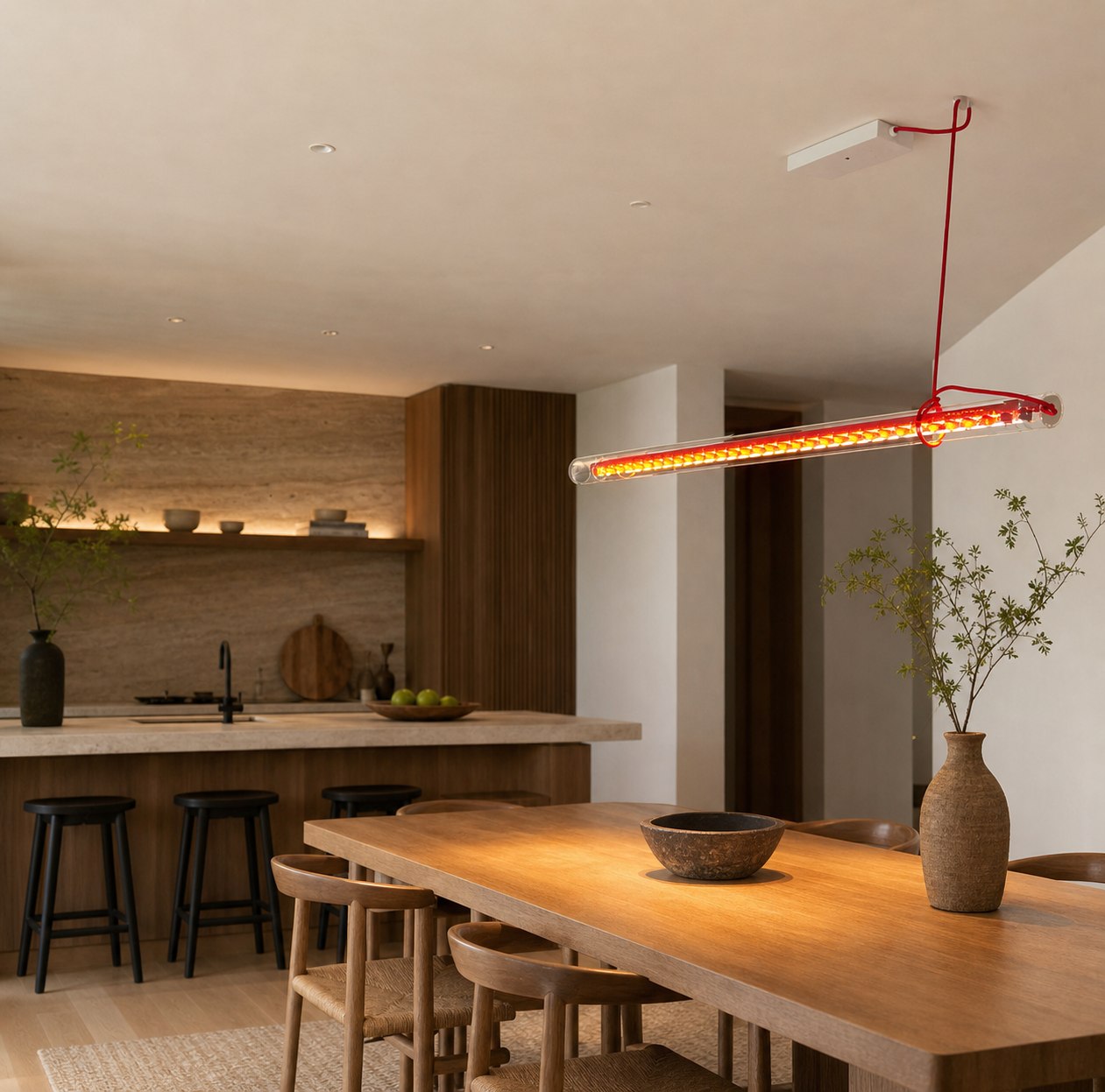 Tubular Linear LED Pendant Lamp