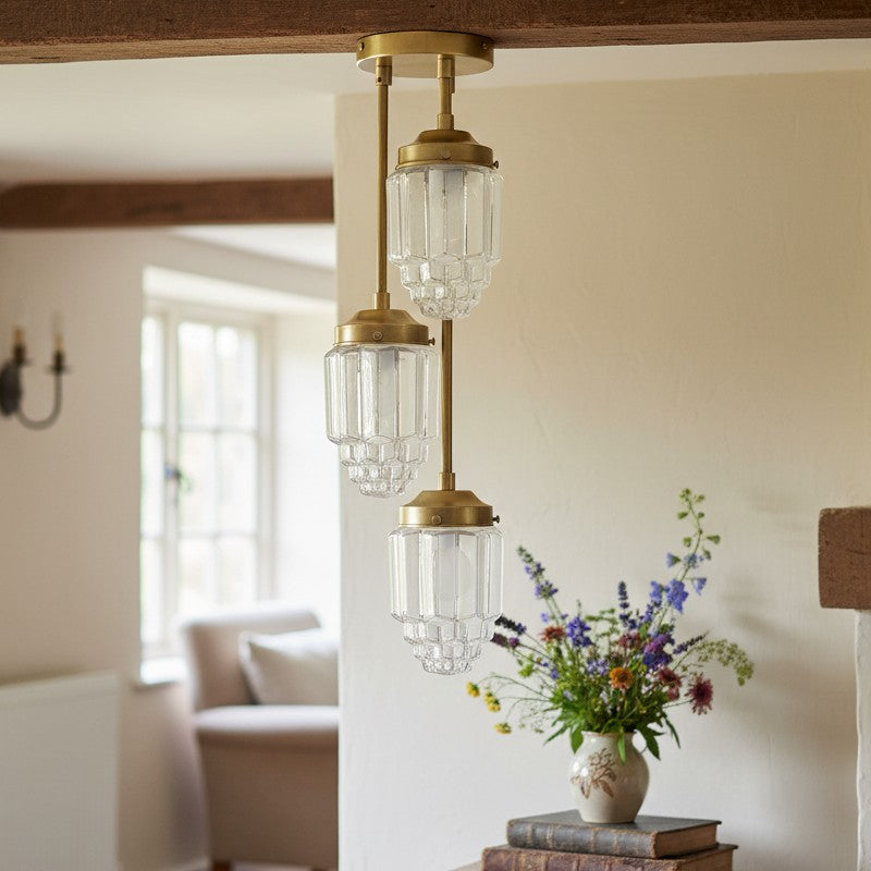 Tierlux Glass Pendant Light - Art Deco Globe Design