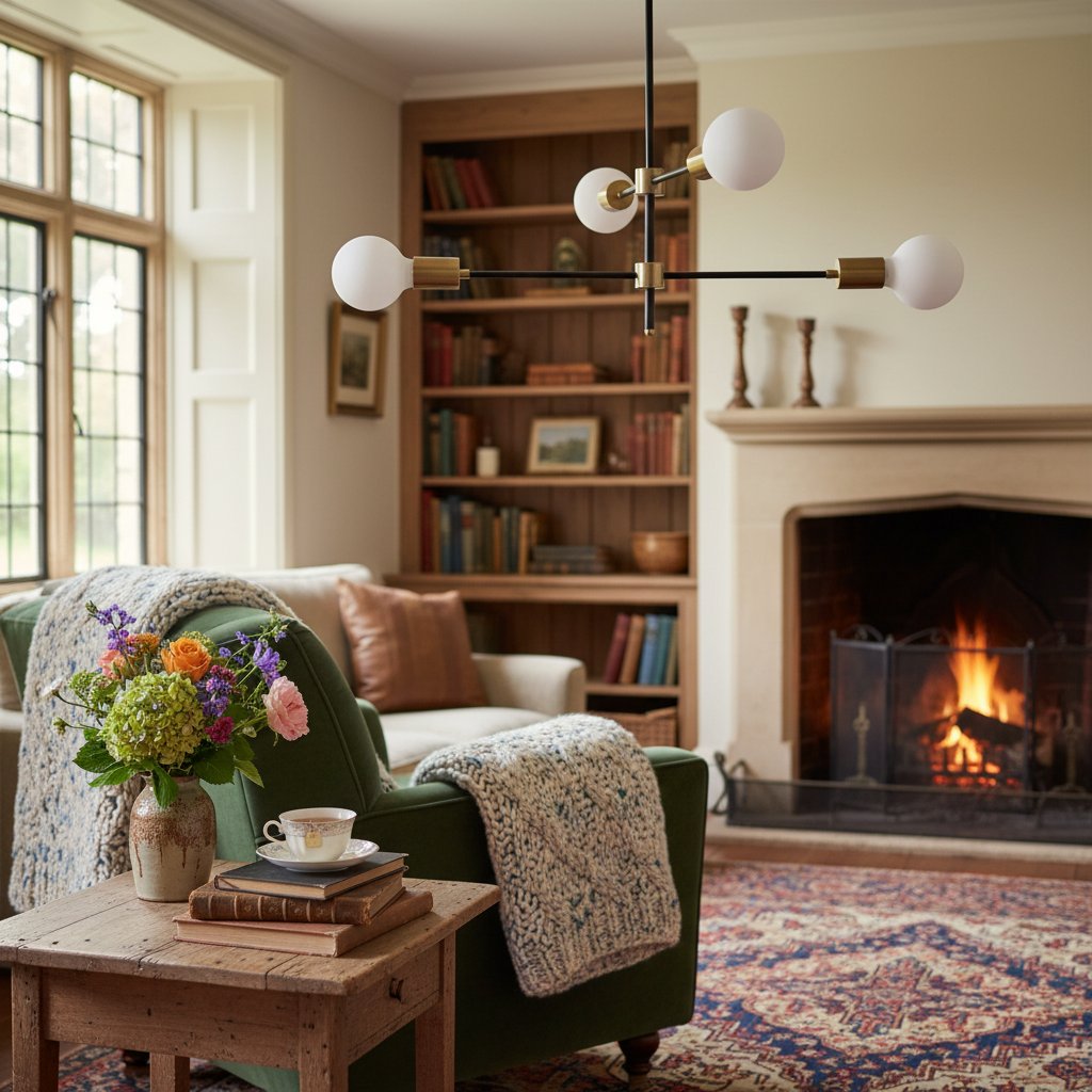 Lumen Mid - Century Globe Chandelier – Elegant Statement Light for Living Room