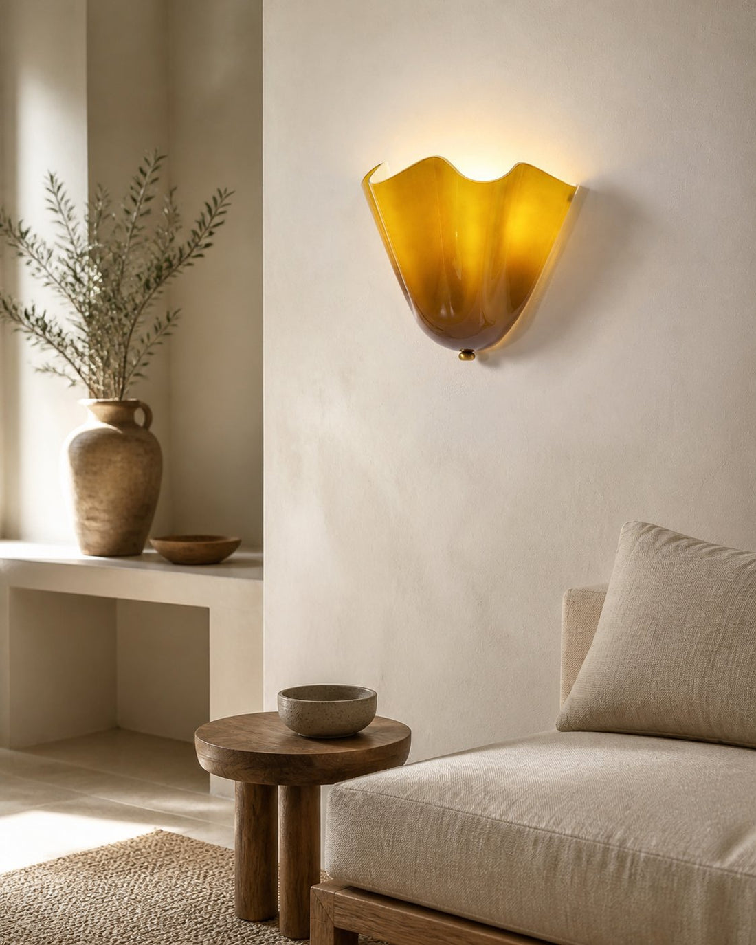 Bellina Modern Wall Light - Artisanal Glass Vera Lamp for Interior Decor