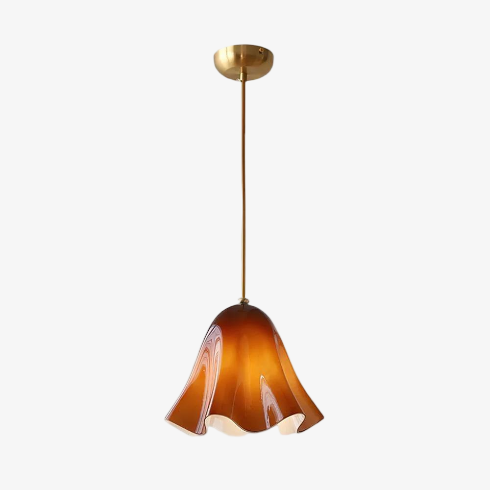 Bellina Artistic Glass Pendant Light - Modern Bloom Inspired Hanging Ceiling Lamp