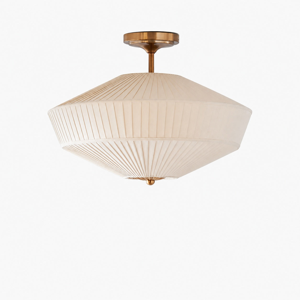 Elumina Silk Semi-Flush Mount - Modern Fabric Ceiling Light Fixture