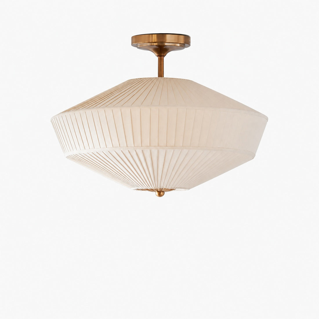 Elumina Silk Semi-Flush Mount - Modern Fabric Ceiling Light Fixture