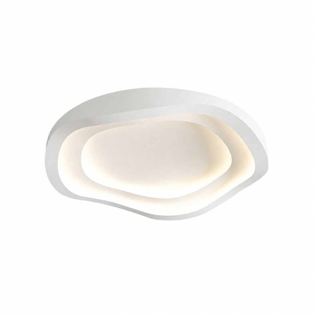 Aeris Elionis Ripple Pattern LED Ceiling Light – Minimalist Iron & Acrylic Flush Mount for Living Room