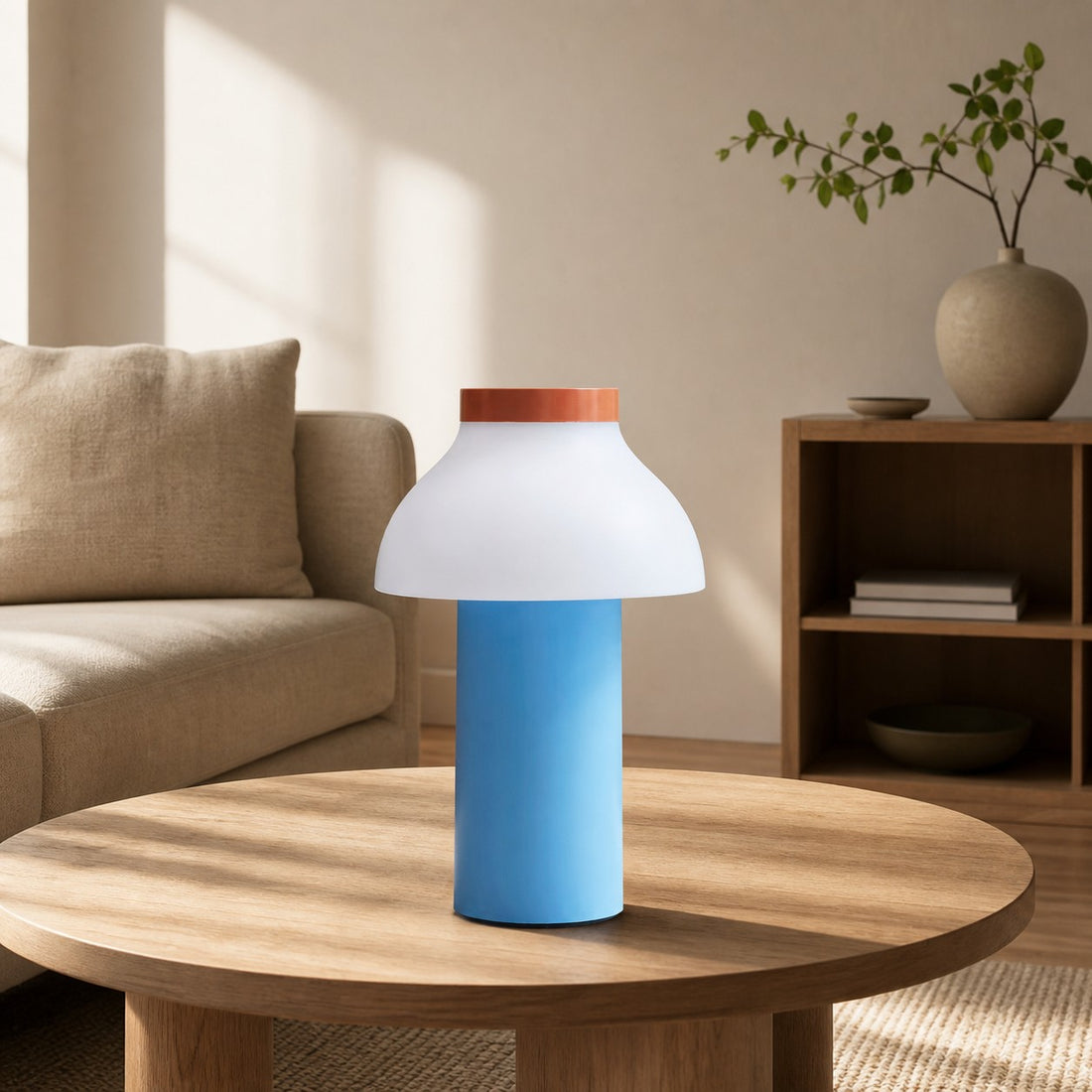 Modern Portable Table Lamp – Minimalist Rechargeable Light for Indoor Outdoor Use