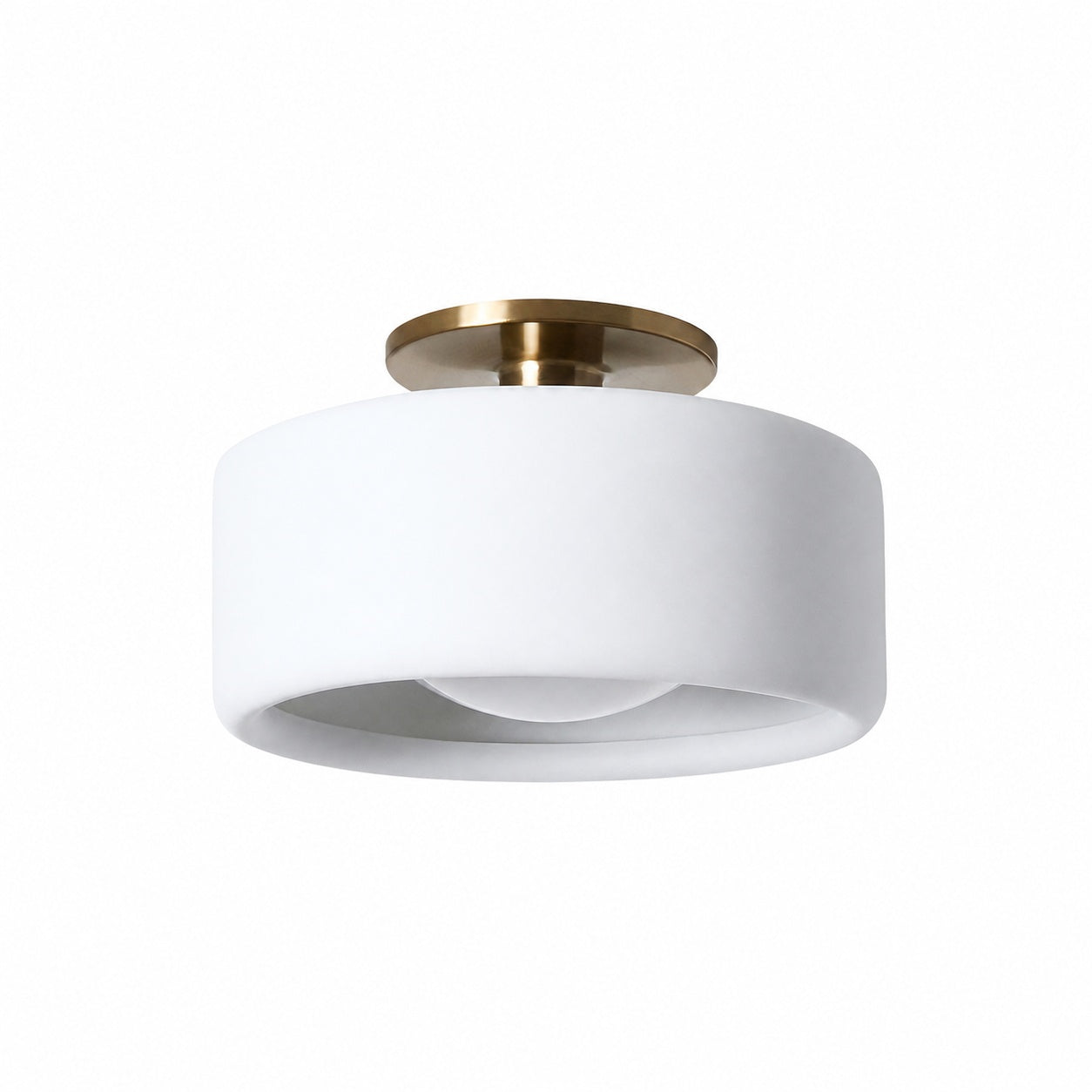 Cerova Modern Porcelain Flush Mount Ceiling Light– Elegant Ivory Shade