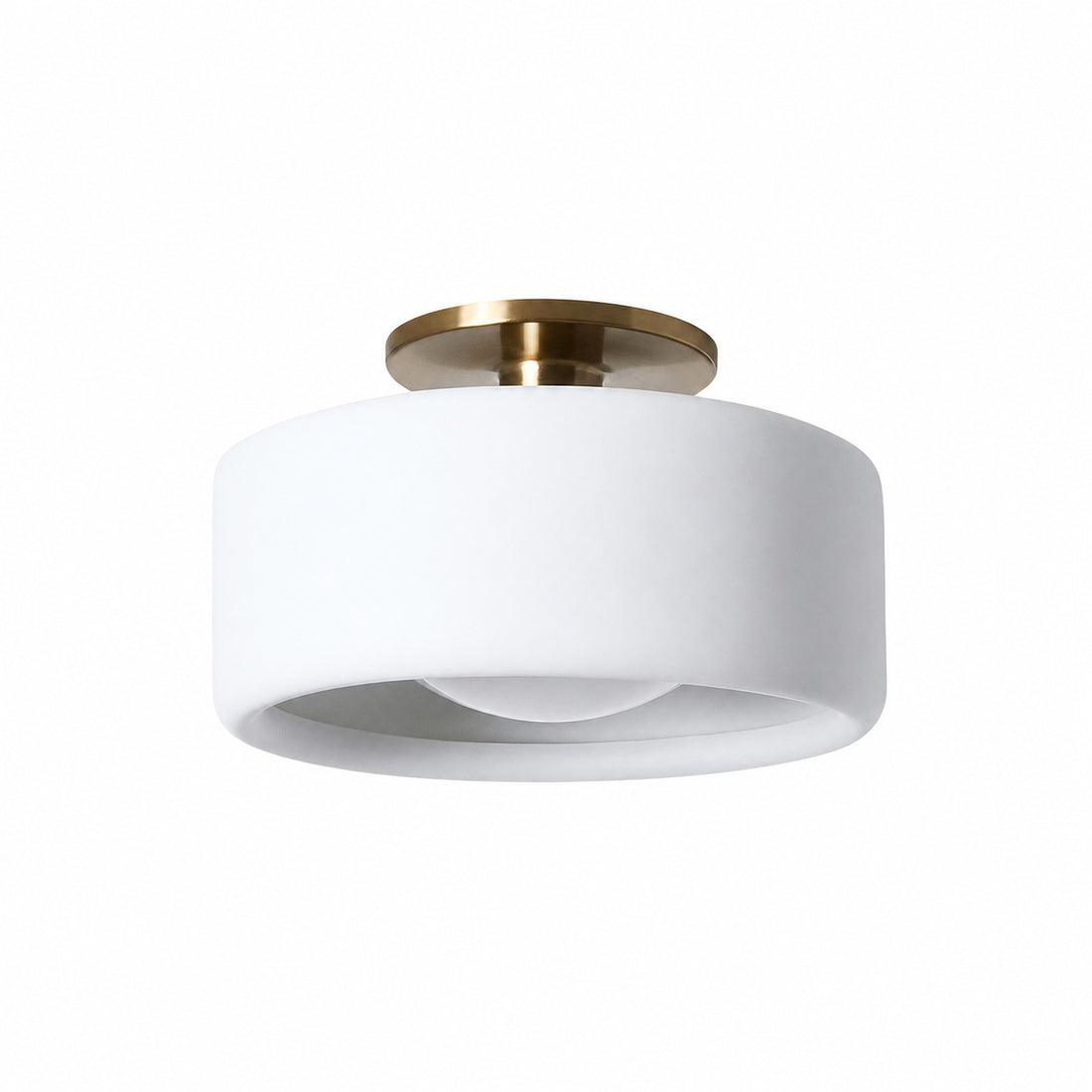 Cerova Modern Porcelain Flush Mount Ceiling Light– Elegant Ivory Shade