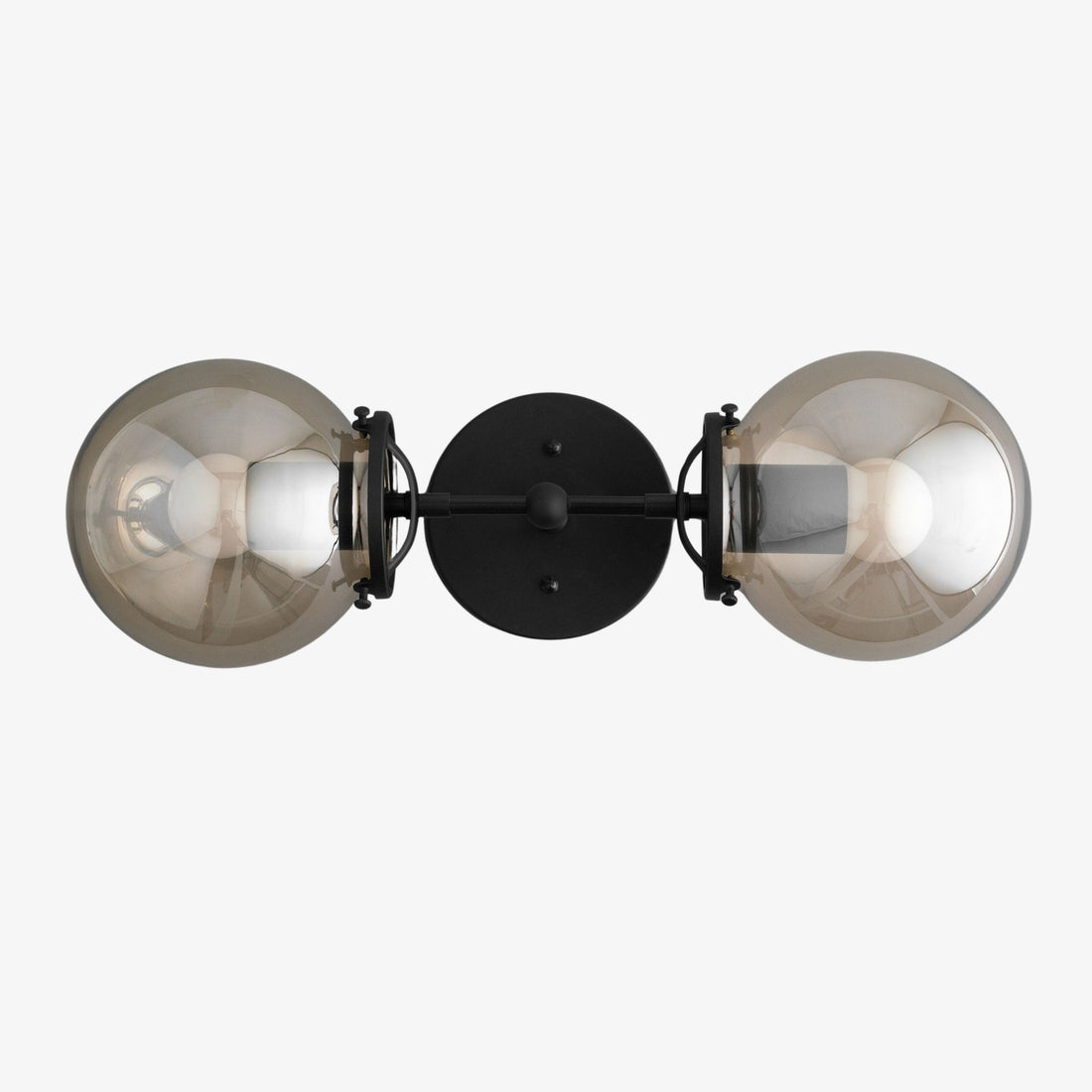 Lumio Globe Double Globe Vanity Wall Light - Rustic Farmhouse Bathroom Wall Fixture