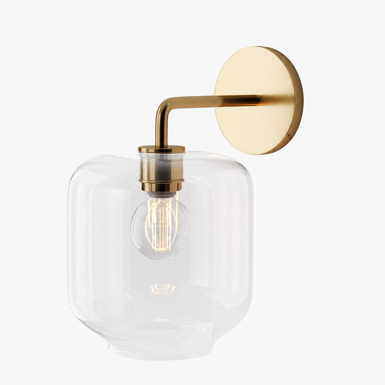 Lumivelle Pebble Sconce - Stylish Wall Light - Glass & Metal, Energy Efficient