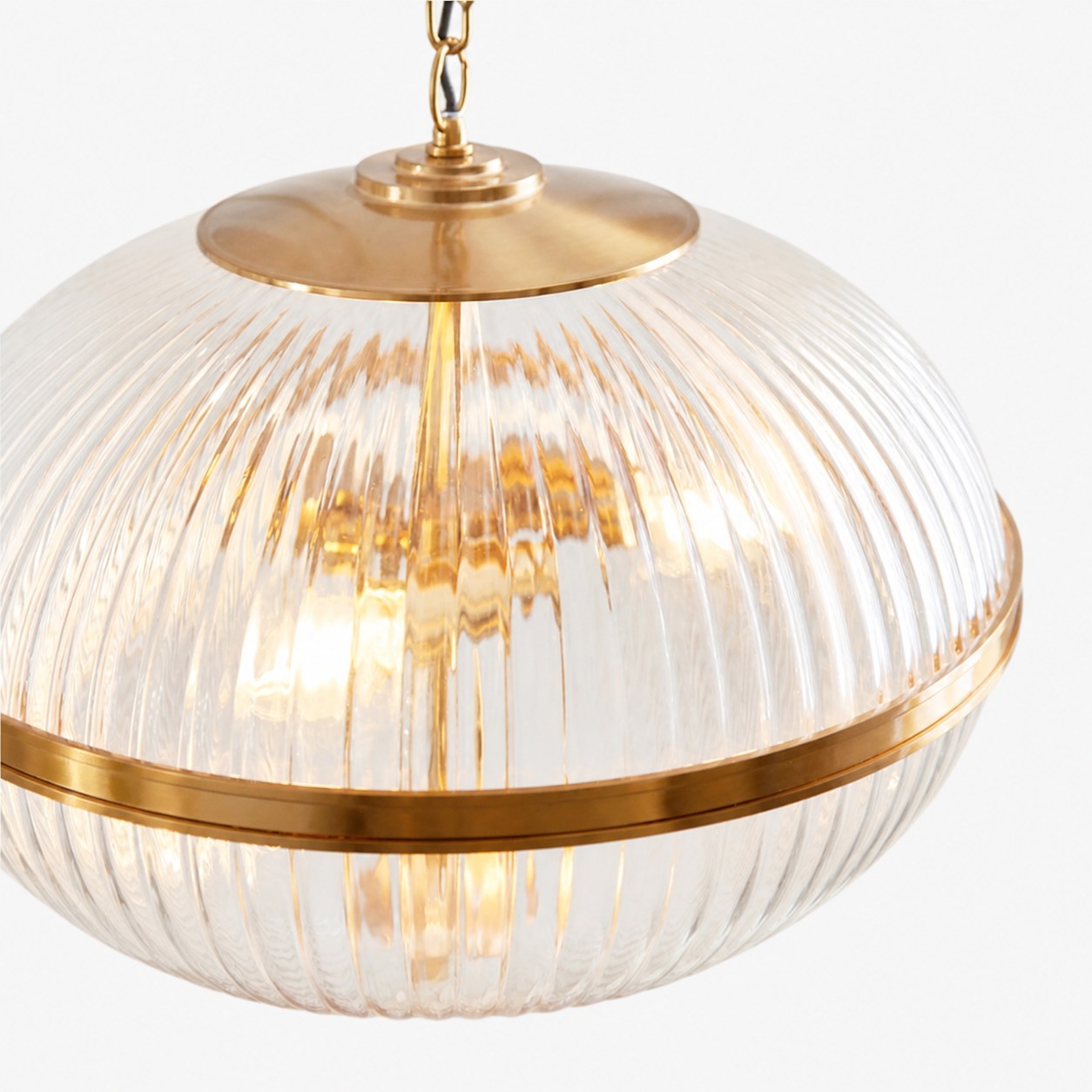 Luntra Contemporary Multi-Light Pendant with Textured Glass for Bedrooms and Hallways