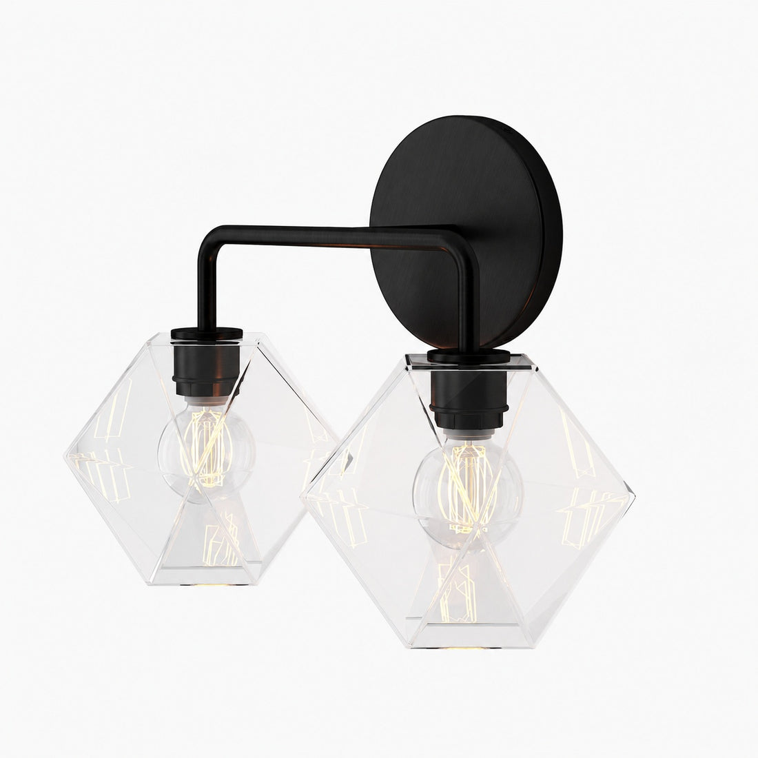 Talvior Geometric Modern Bathroom Sconce - Faceted Shade Light in Luxe Finishes