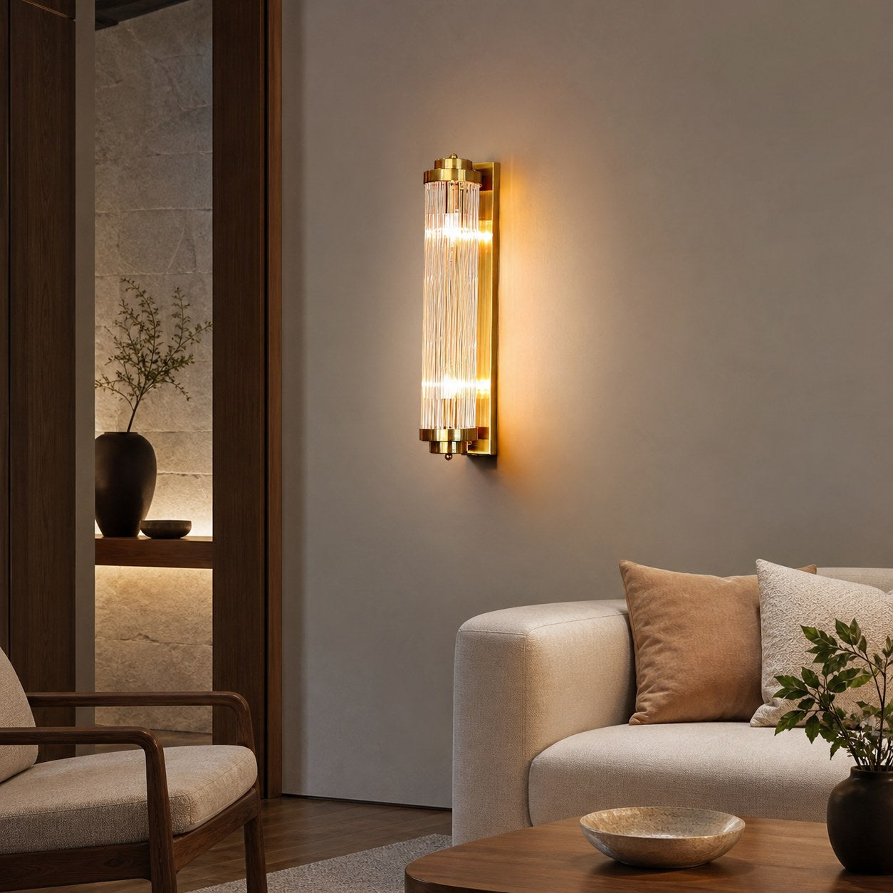 Pillar Offset Wall Lamp