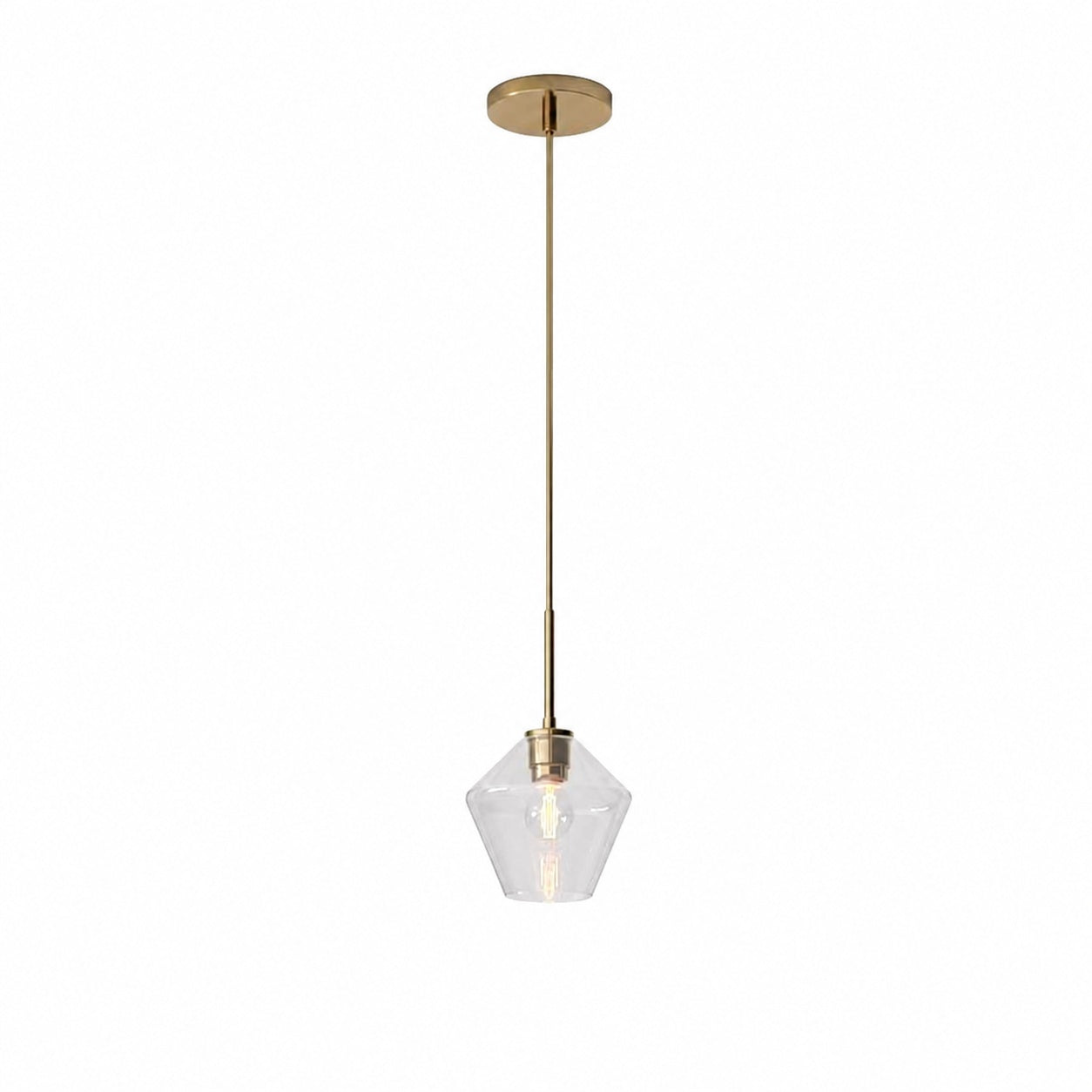 Merin Transparent Glass Sculpture Geometric Chandelier