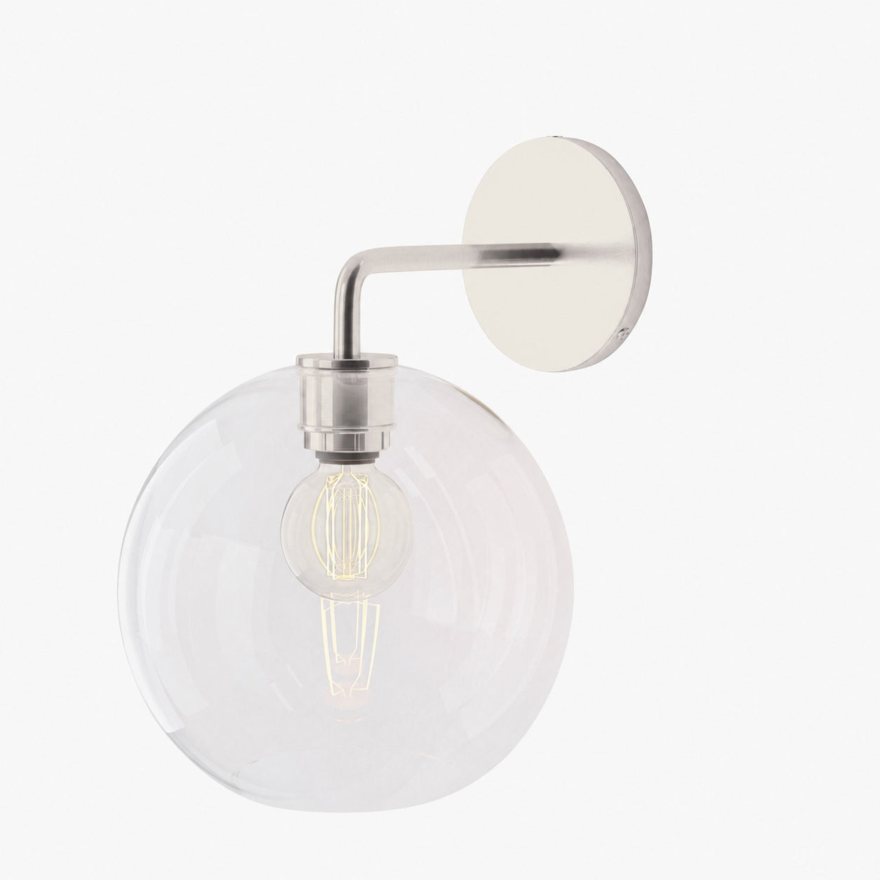 Selvion Artistic Globe Sconce Light - Handcrafted Glass Sculptural Wall Fixture