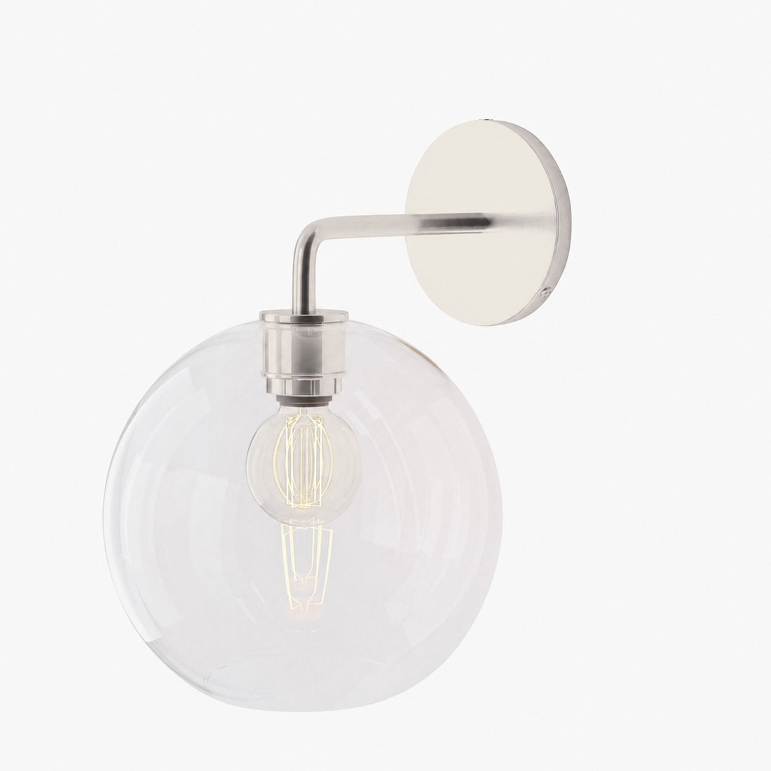 Selvion Artistic Globe Sconce Light - Handcrafted Glass Sculptural Wall Fixture