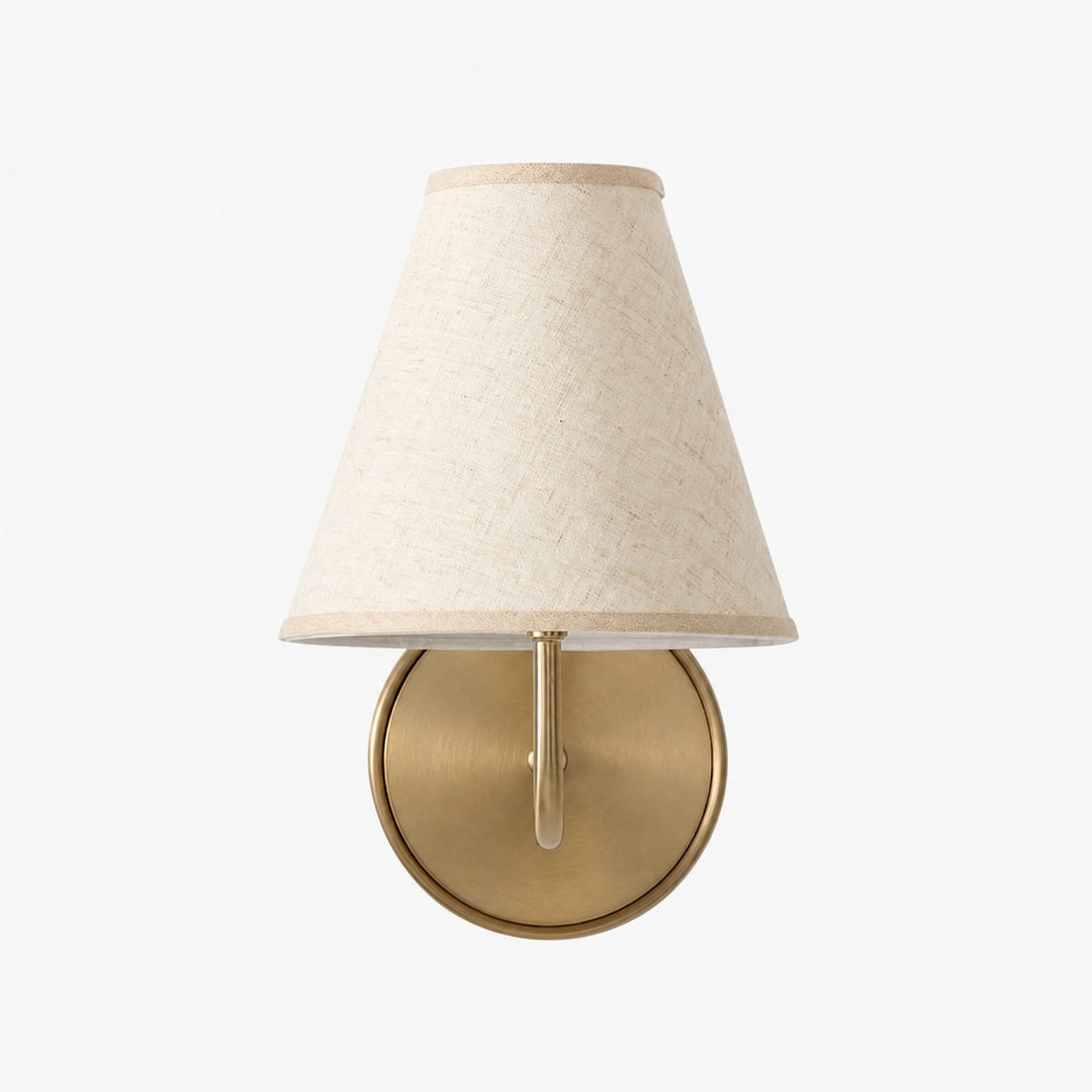 Fibura Sleek Metal Linen Shade Wall Light - Wall-Mounted Art