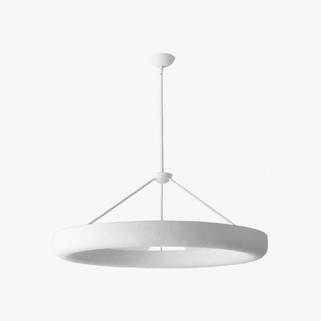 Plara Plaster-Texture Halo Chandelier – Modern Ring Ceiling Lamp for Living & Dining
