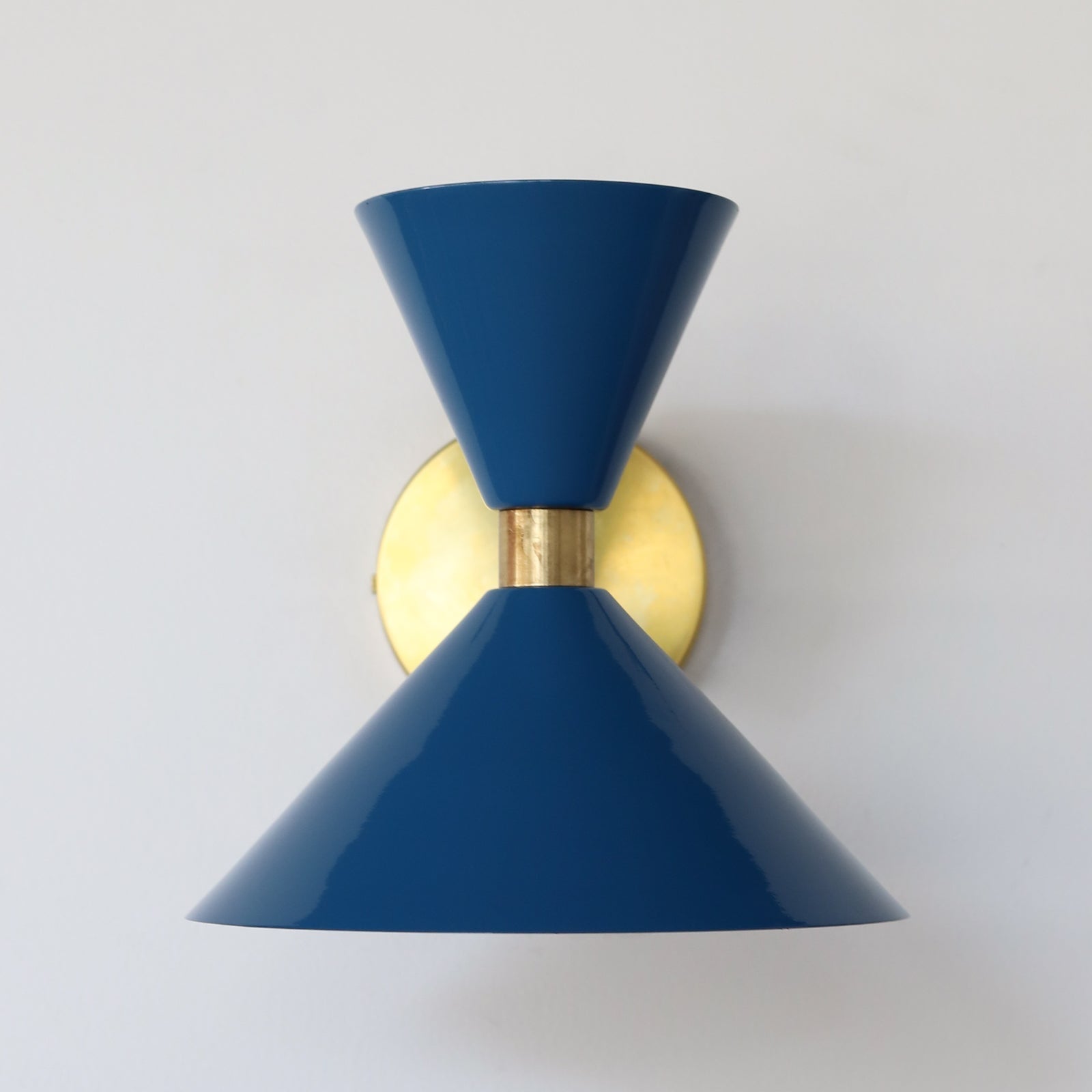Brass Cone Wall Sconce - Hourglass Lighting for Home Spaces