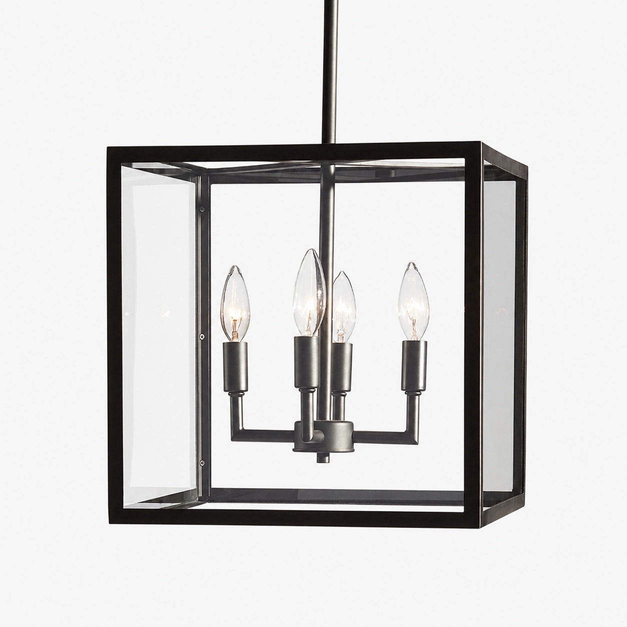 Ferrix Modern Outdoor Lantern Iron Pendant Lamp - Industial Glass Lighting Design