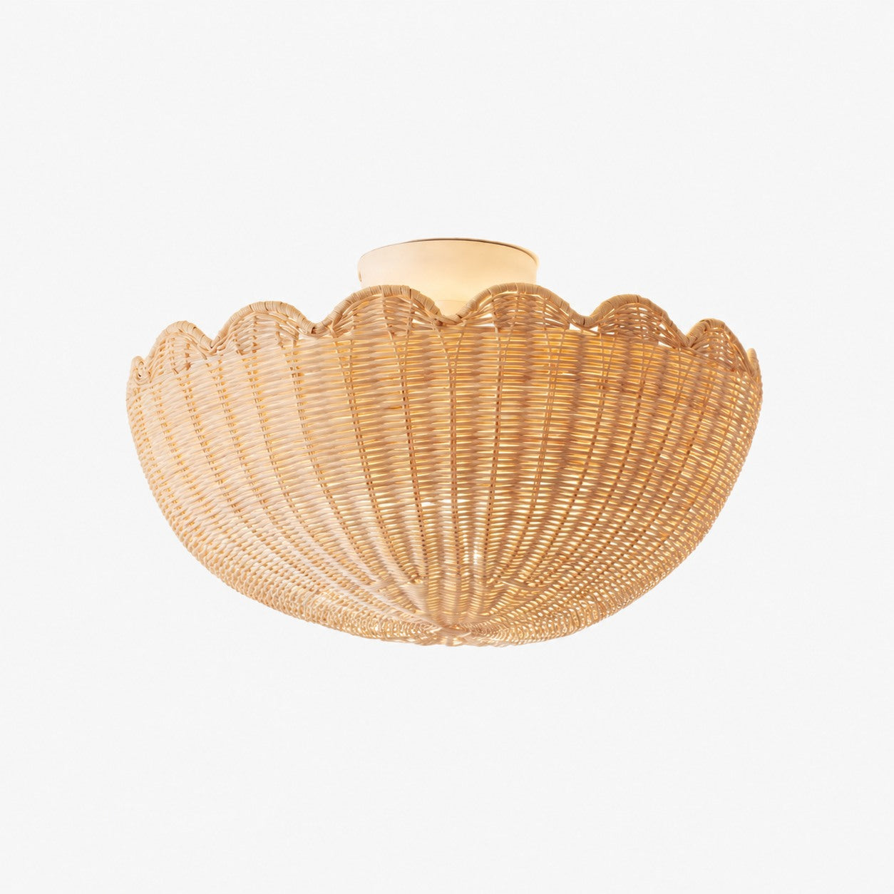 Olvara Rattan Bubble Flush Mount - Chic Ceiling Lamp for Home