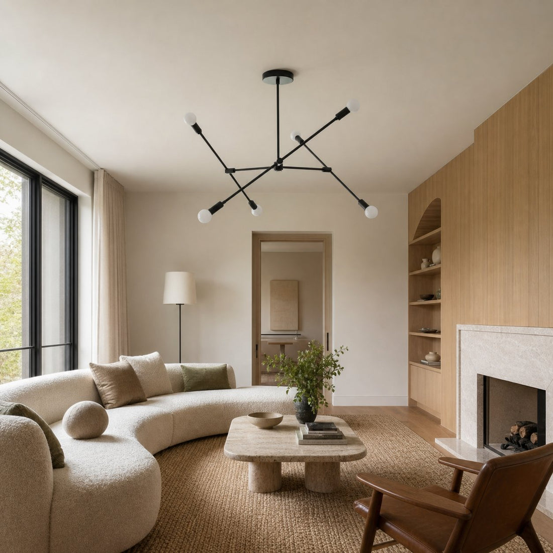 Mobilux Line Modern Mobile Chandelier - Minimalist Ceiling Light for Dining Room