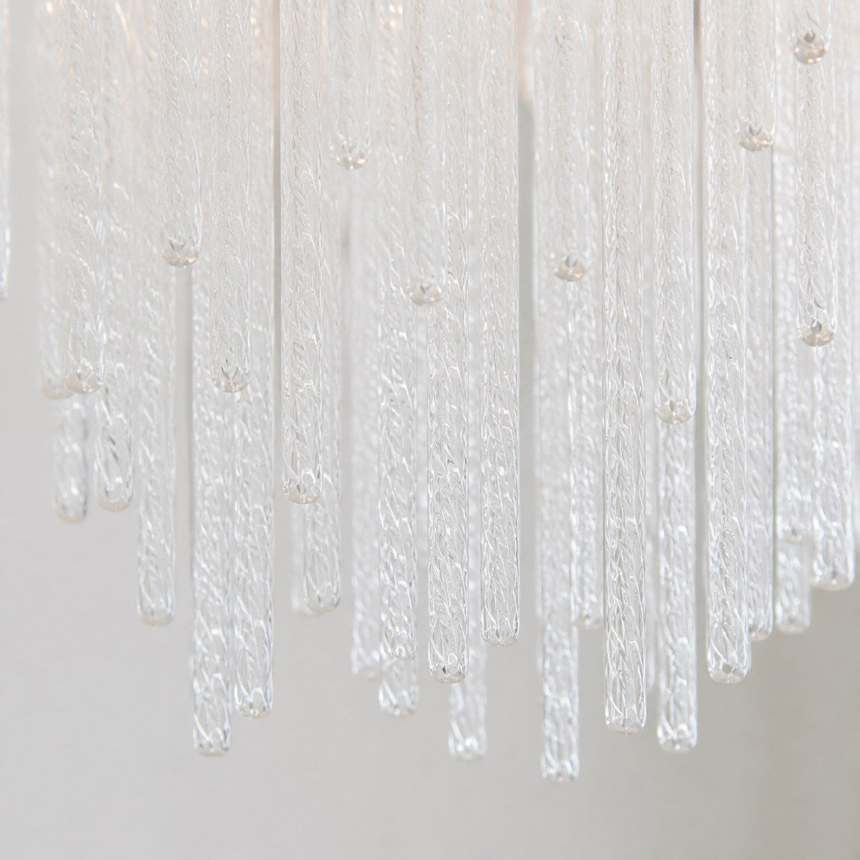 Cavara Multi-Tier Glass Rod Chandelie – Tiered Brass Pendant for Dining and Entry