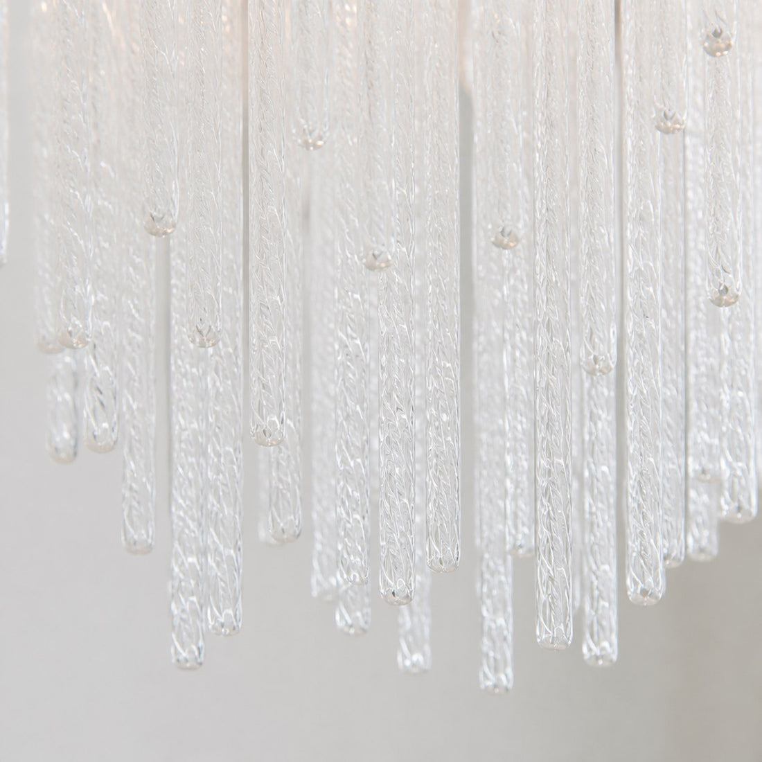 Cavara Multi-Tier Glass Rod Chandelie – Tiered Brass Pendant for Dining and Entry