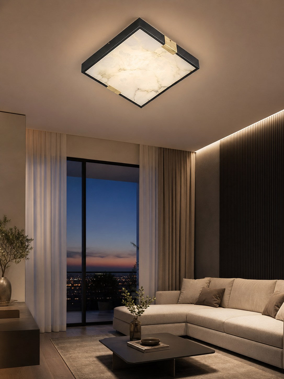 Lucien Alabaster Ceiling Light