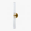 Rivora Modern Fluted Glass Wall Light - Double Short Indoor Outdoor Sconce