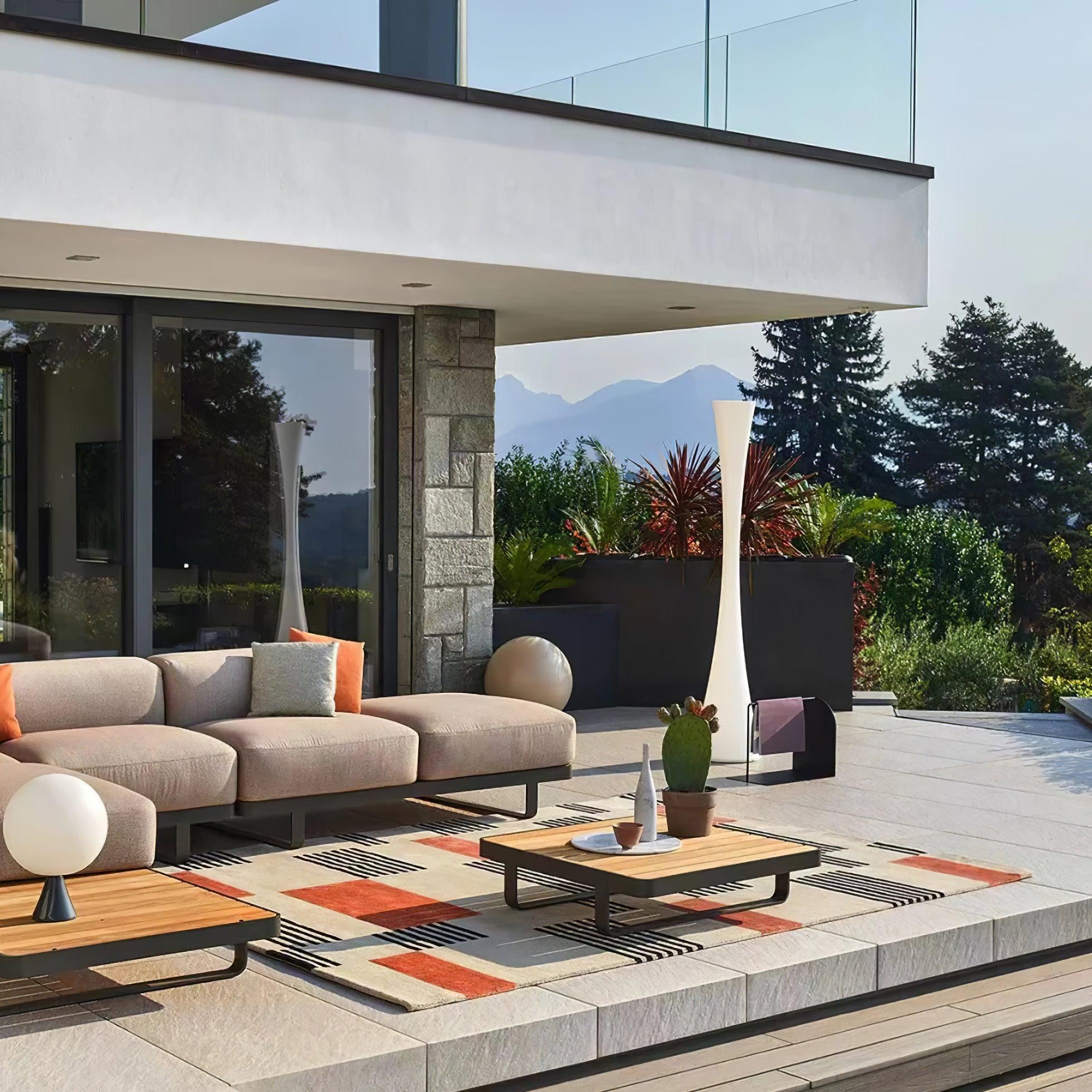 Romantic Simple White Column Floor Lamp