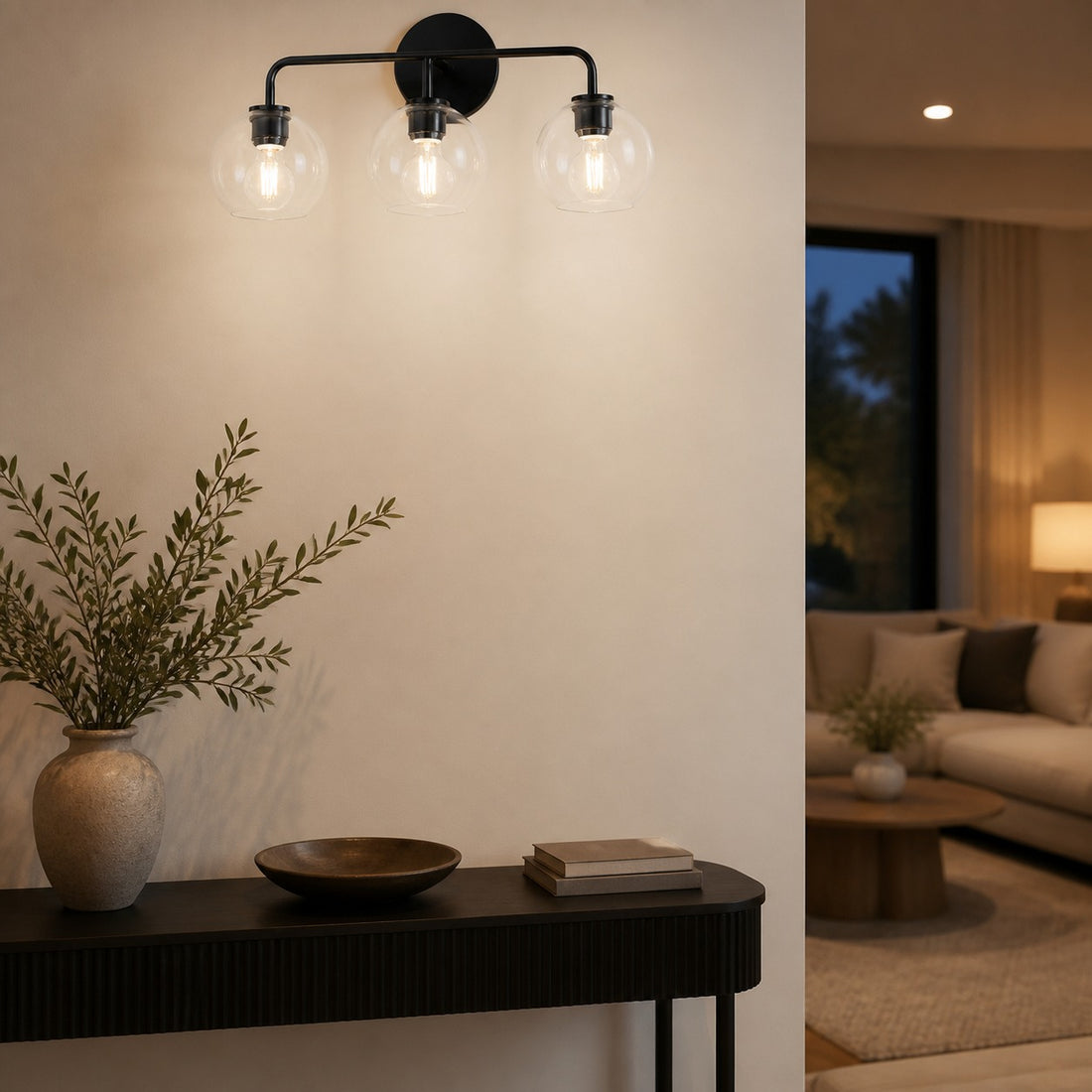 Selvion Artistic Globe Sconce Light - Handcrafted Glass Sculptural Wall Fixture