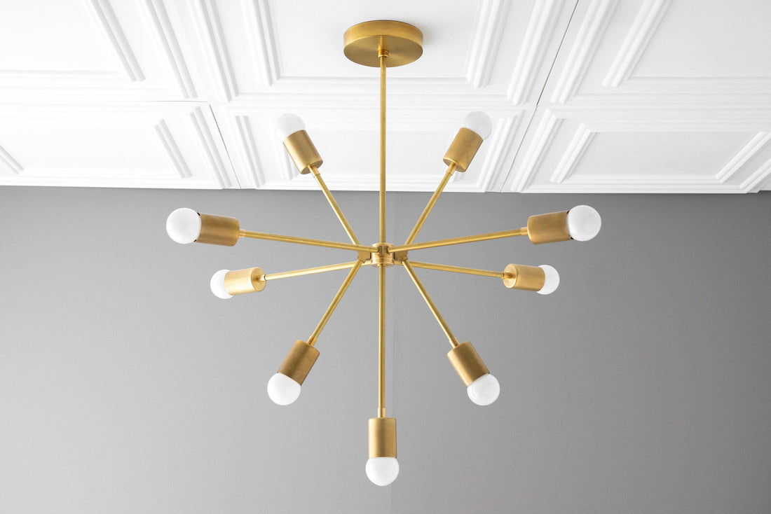 Mobilux Line Modern Chandelier - Mid Century Ceiling Light Fixture
