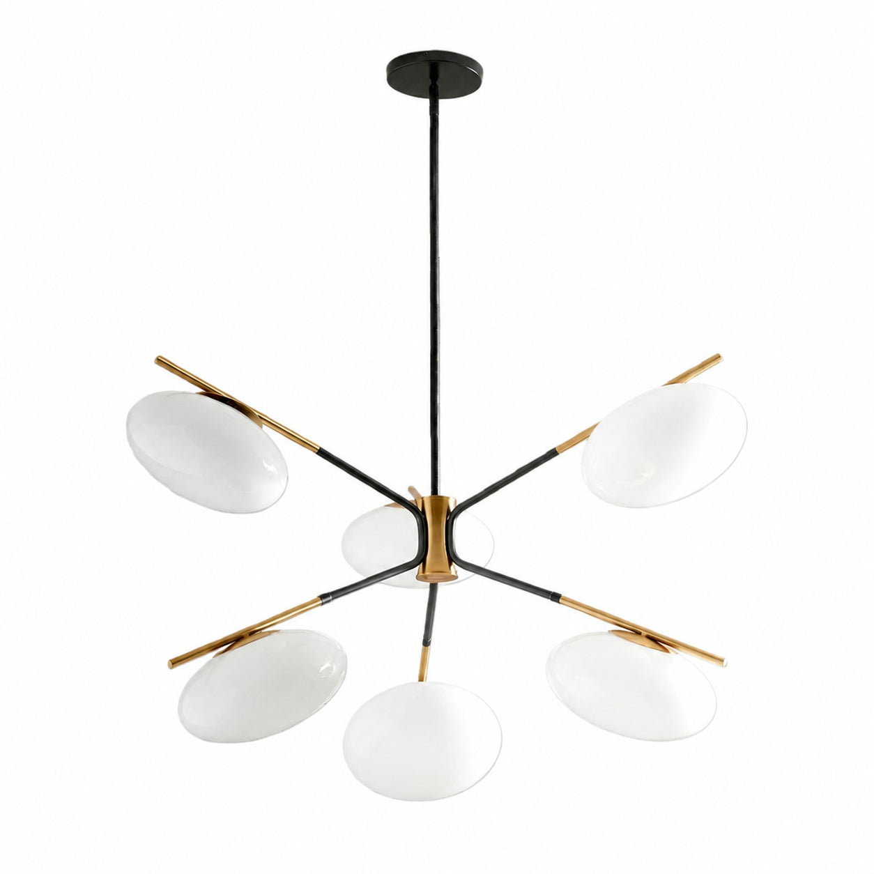Brimush Flattened-Globe Pendant Lamp – Minimalist Architectural Form