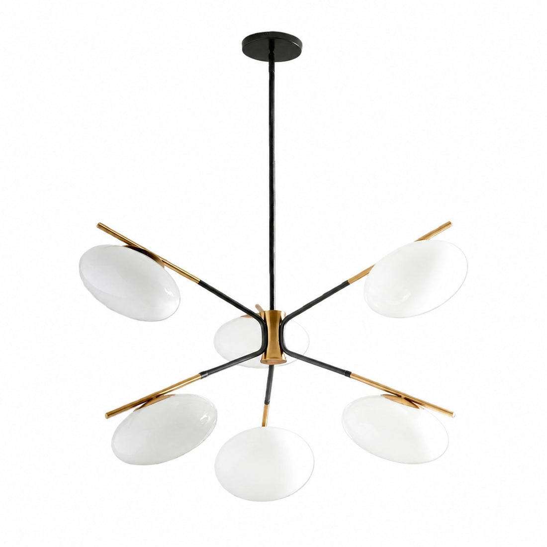 Brimush Flattened-Globe Pendant Lamp – Minimalist Architectural Form