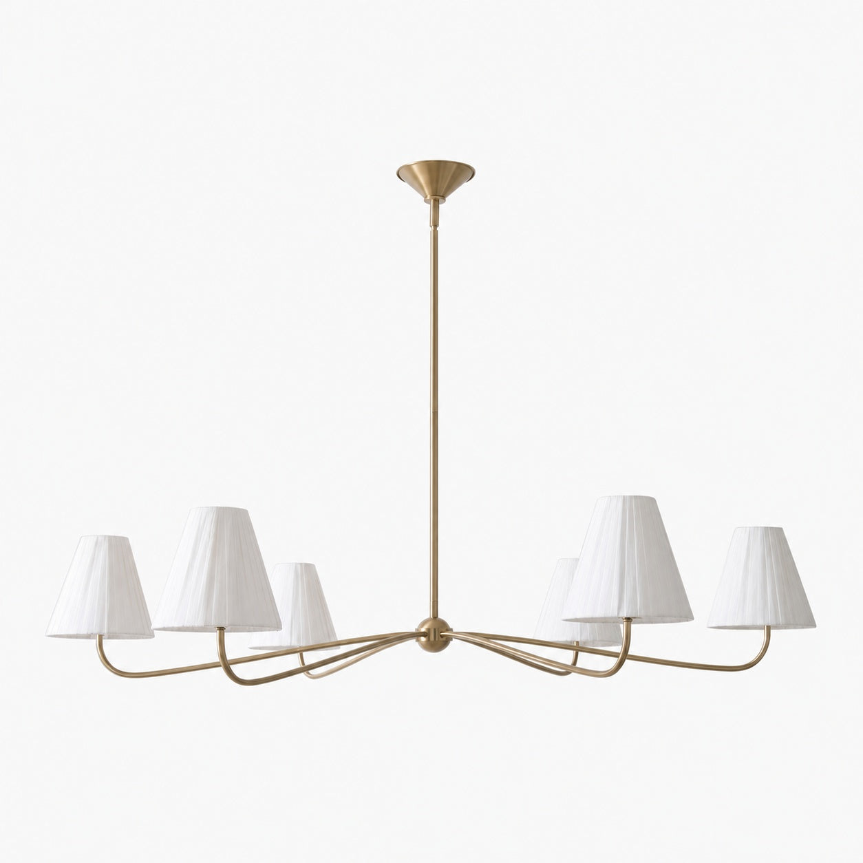 Fibura Metal Modern Linen Shade Linear Chandelier - Clean Lines