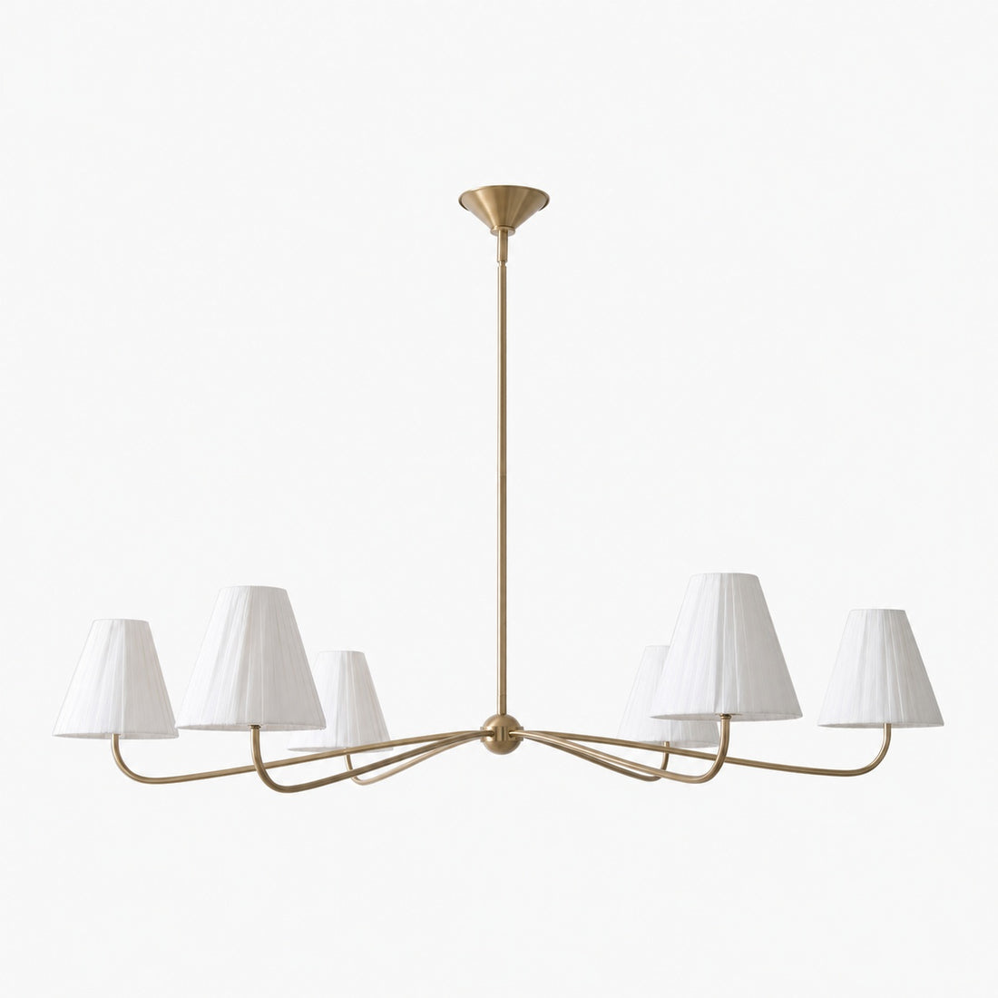Fibura Metal Modern Linen Shade Linear Chandelier - Clean Lines