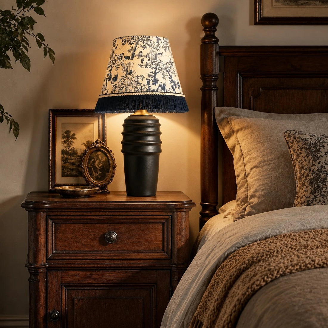 Embroidered Ceramic Table Lamp