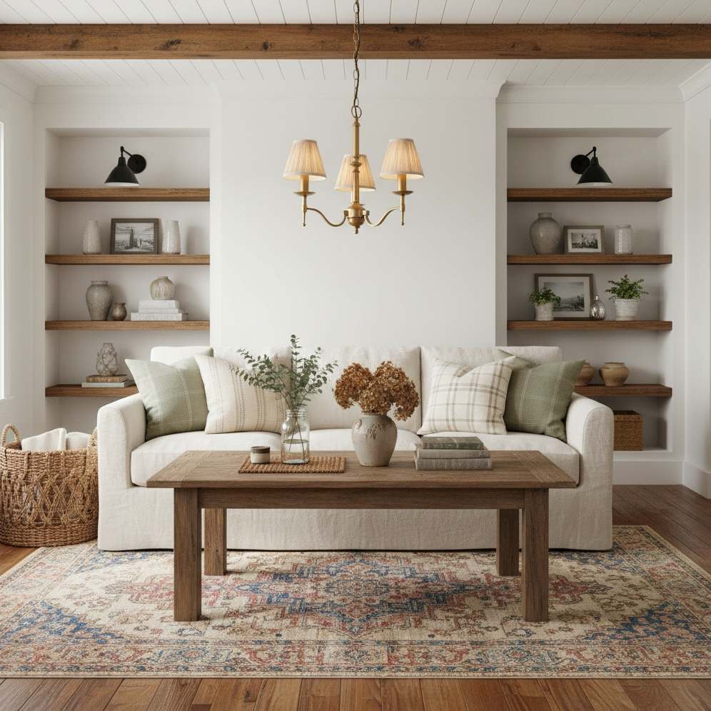 Tela Timeless Classic Elegant Multi Arm Stanford Chandelier - Metal Fabric Lighting for Living Room