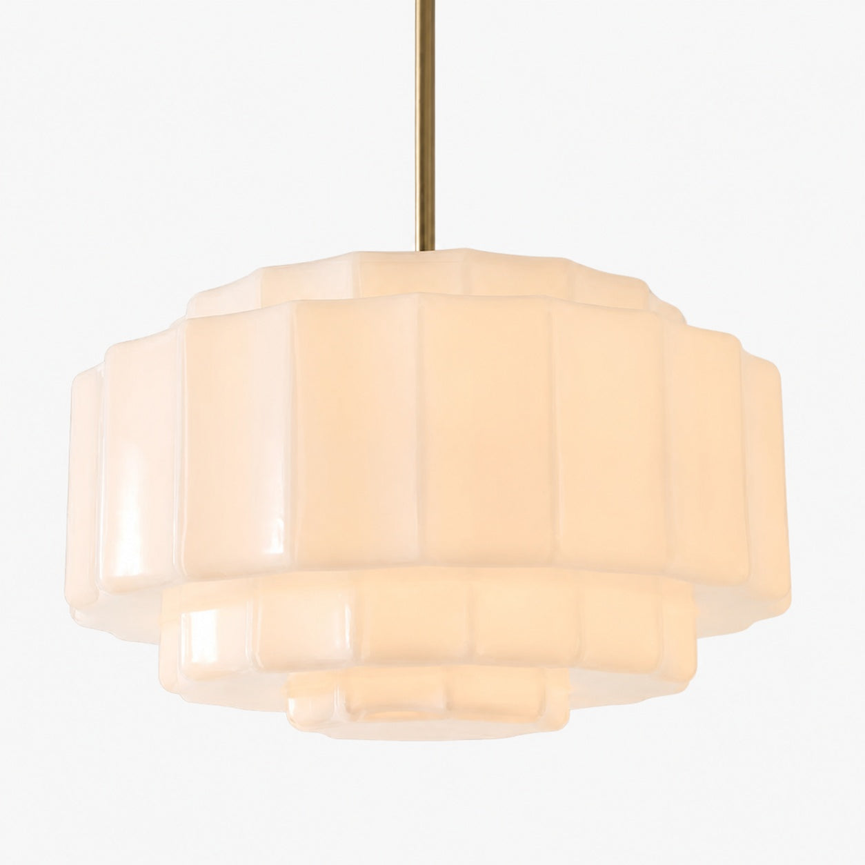 Vexrona Glass Pendant Lamp - Elegant Adjustable Metal Hanging Rod for Living Room and Bar