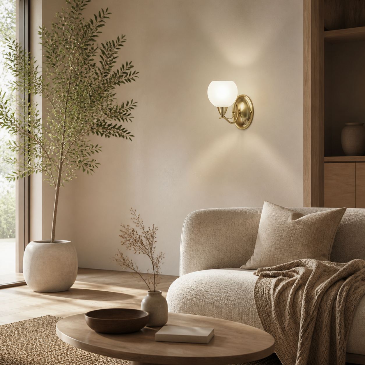 Armicora Modern Curved Wall Light – Elegant Decorative Fixture for Living Rooms & Bedrooms