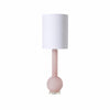 Savara Minimalist Table Lamp - Clean Glass Form with Fabric Shade for Bedrooms