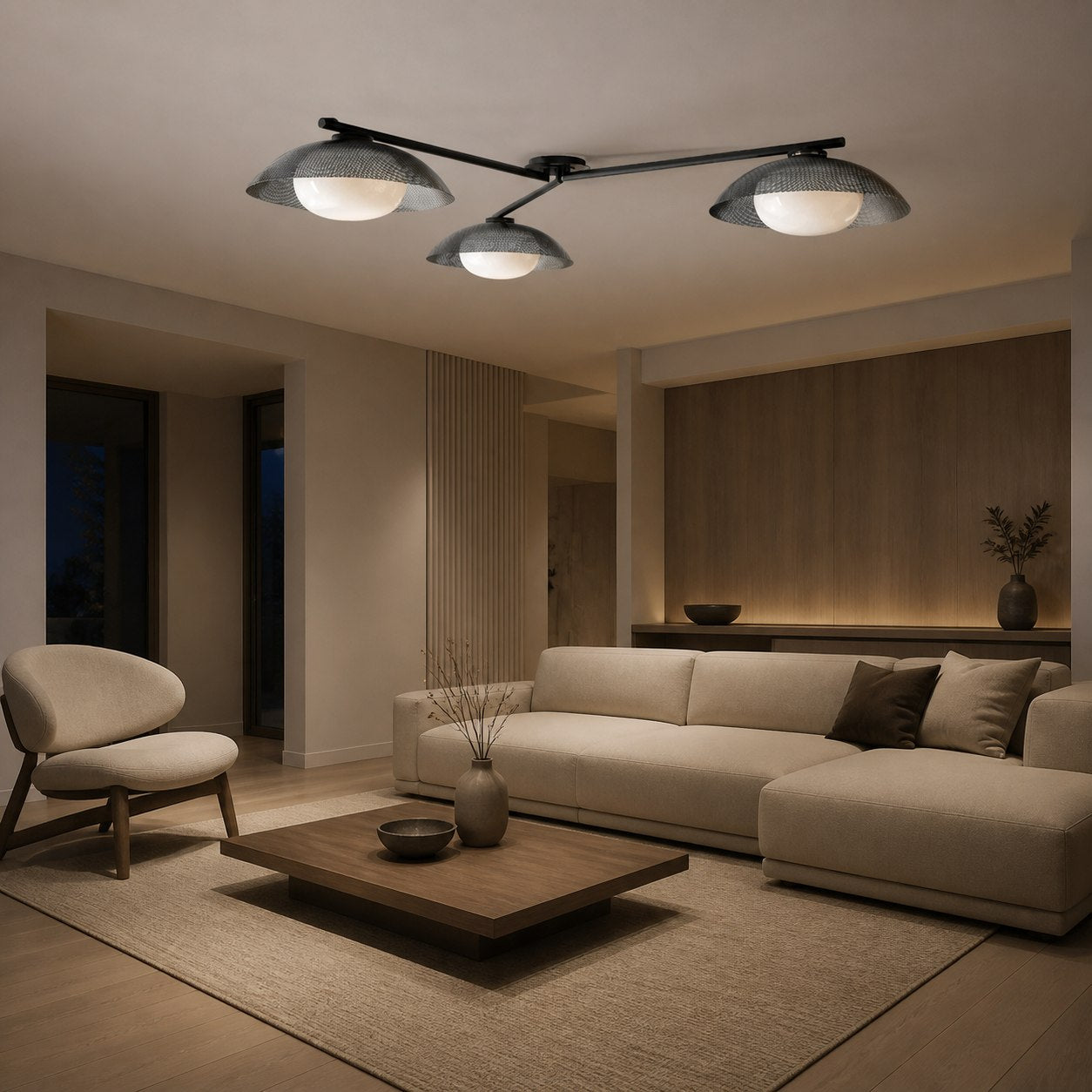Elorina 3-Light Flush Mount Glass/Metal Ceiling Light - A Stylish Fixture for Modern Spaces