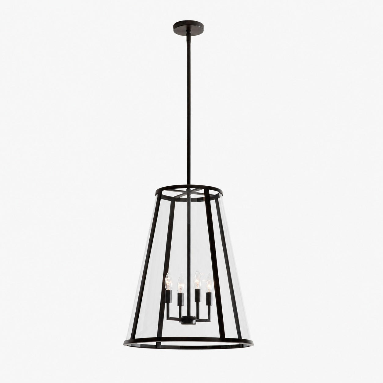 Ferrix Modern Outdoor Lantern Iron Pendant Lamp - Industial Glass Lighting Design