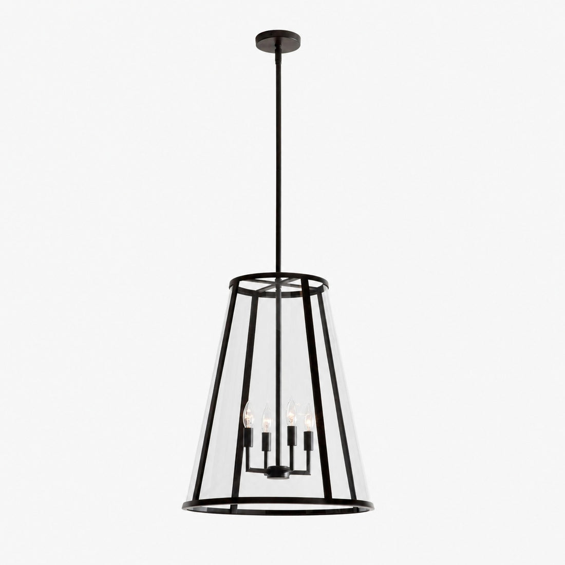Ferrix Modern Outdoor Lantern Iron Pendant Lamp - Industial Glass Lighting Design