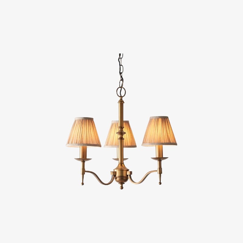Tela Timeless Classic Elegant Multi Arm Stanford Chandelier - Metal Fabric Lighting for Living Room