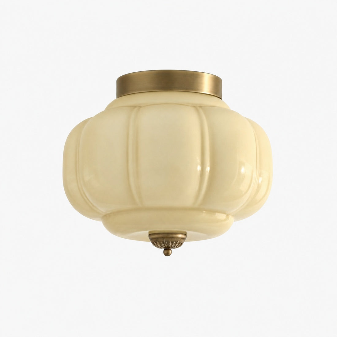 Vintage Eloise Milk Glass Flush Mount Ceiling Light - Vintage Charm Soft Glow