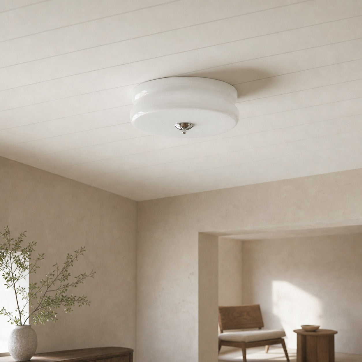 Opalix Soft Curved Ceiling Light – Art Deco Inspired Decorative Ceiling Lamp for Indoor Spaces N08