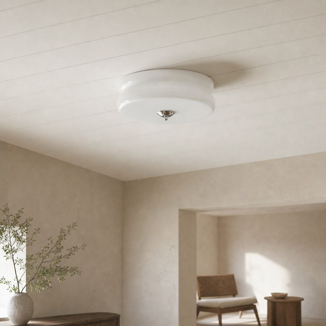 Opalix Soft Curved Ceiling Light – Art Deco Inspired Decorative Ceiling Lamp for Indoor Spaces N08