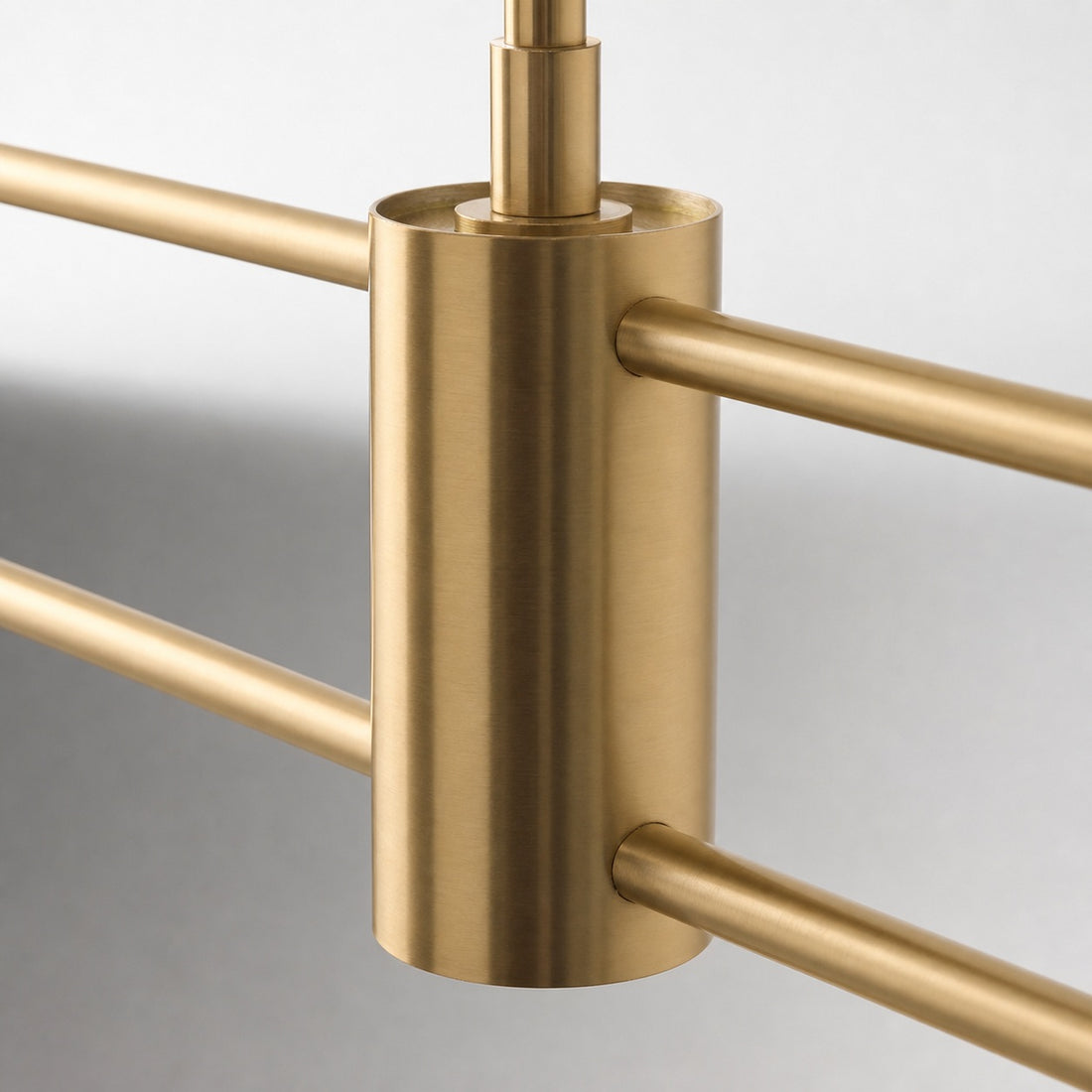 Calvor Linear 2 Light Chandelier - Porcelain Shades and Bronze Finish